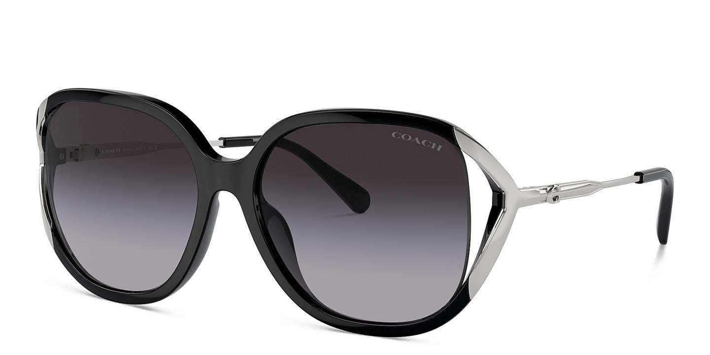 Coach C Motif Oversized Square Sunglasses in Black – Product Photo 1