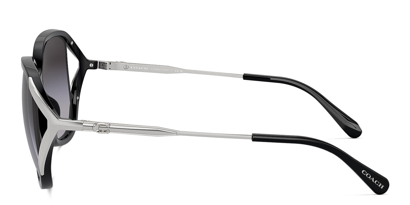 Coach C Motif Oversized Square Sunglasses in Black – Product Photo 2