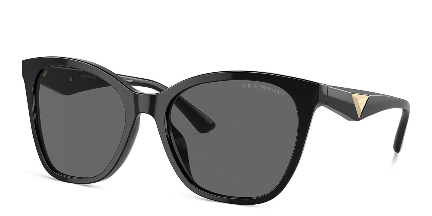 Emporio Armani Eagle Logo Butterfly Sunglasses in Black – Product Photo 1