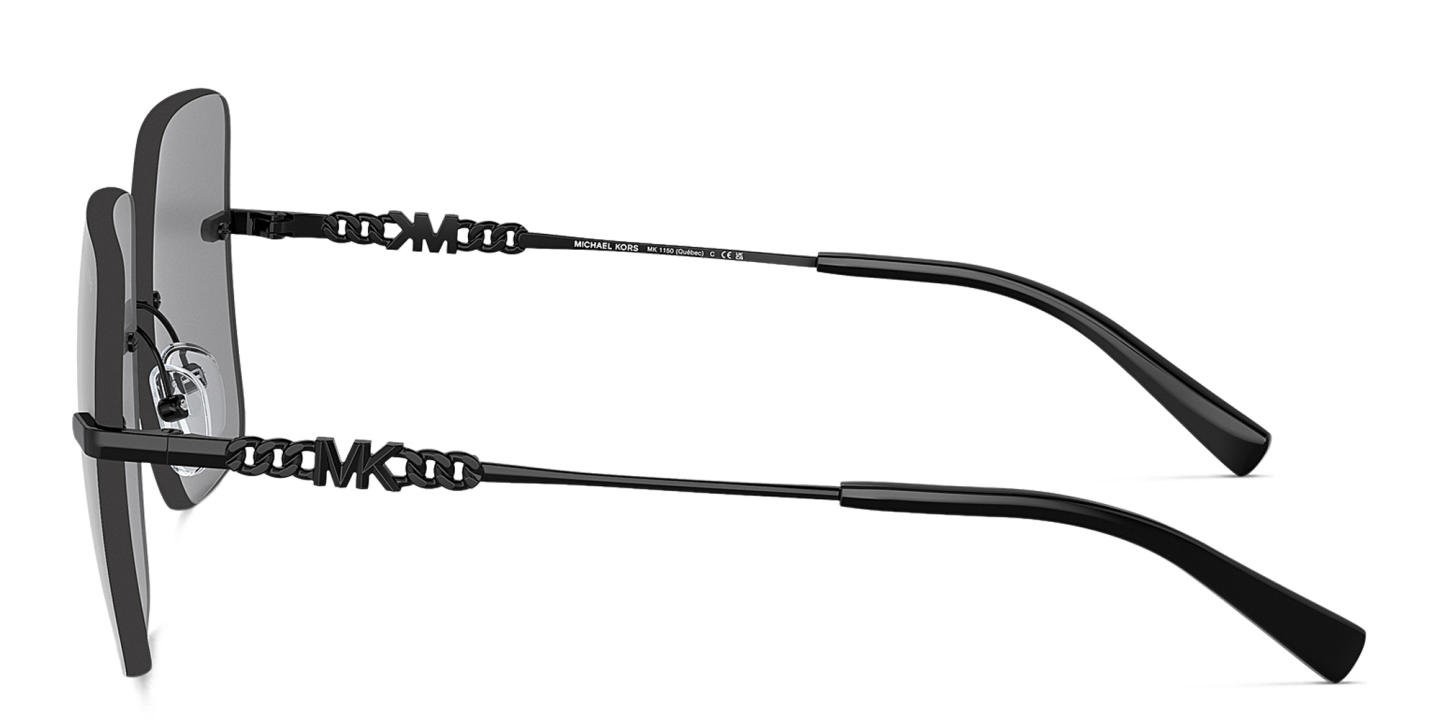 Michael Kors Québec Oversized Rimless Square Sunglasses in Black – Product Photo 2