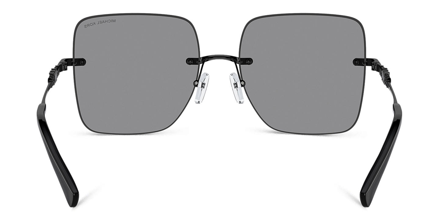 Michael Kors Québec Oversized Rimless Square Sunglasses in Black – Product Photo 3
