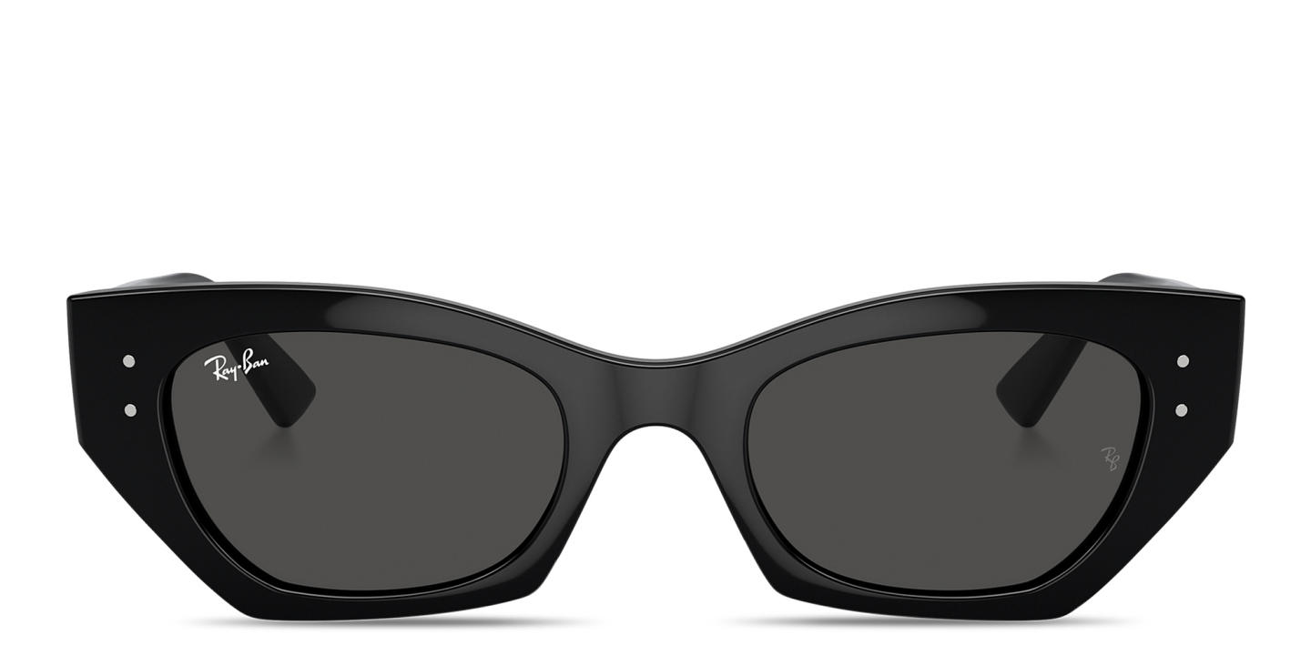 Shop Ray-Ban Zena Bio-Based Unisex Irregular Sunglasses in Black online.