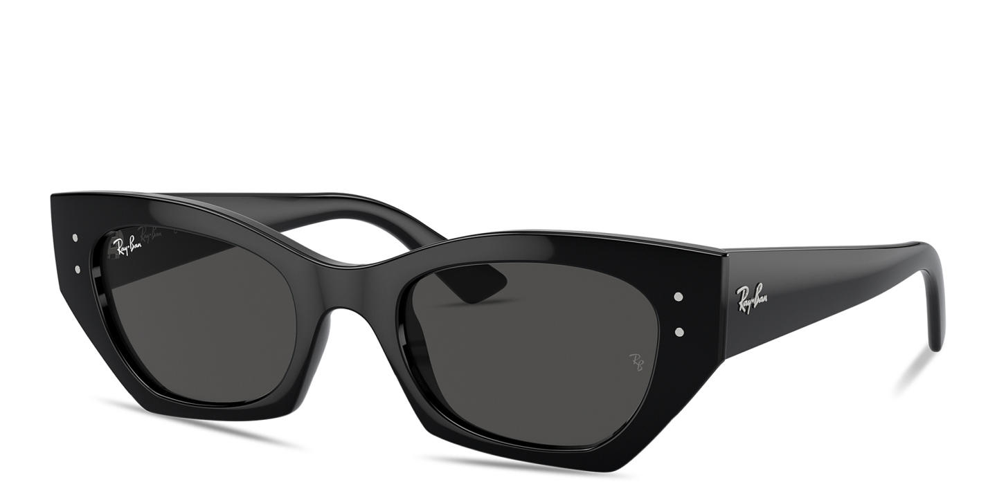 Shop Ray-Ban Zena Bio-Based Unisex Irregular Sunglasses in Black online.
