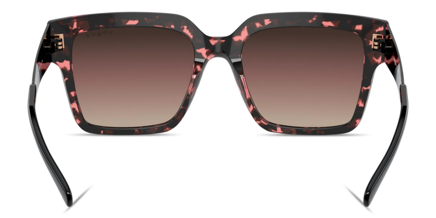 Shop Vogue Eyewear Logo Lettering Oversized Square Sunglasses in Red online.