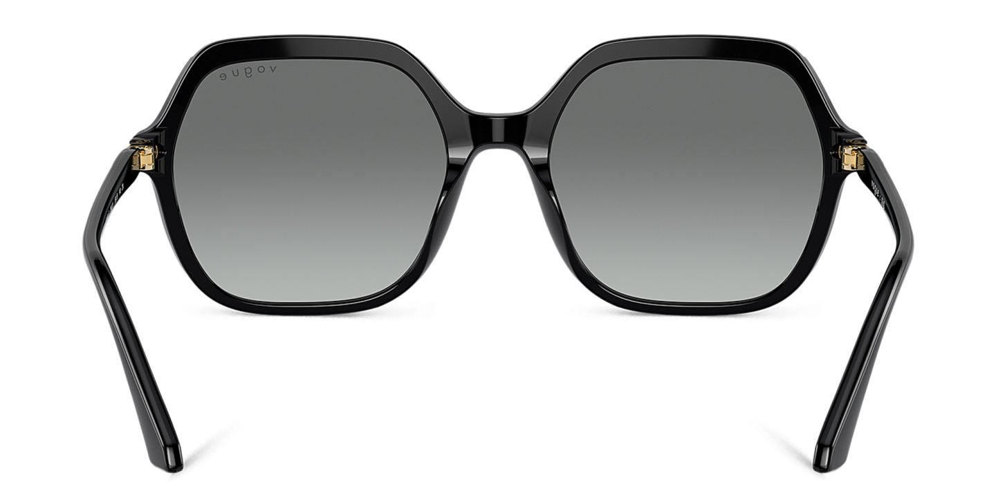 Shop Vogue Eyewear Logo Lettering Oversized Square Sunglasses in Black online.