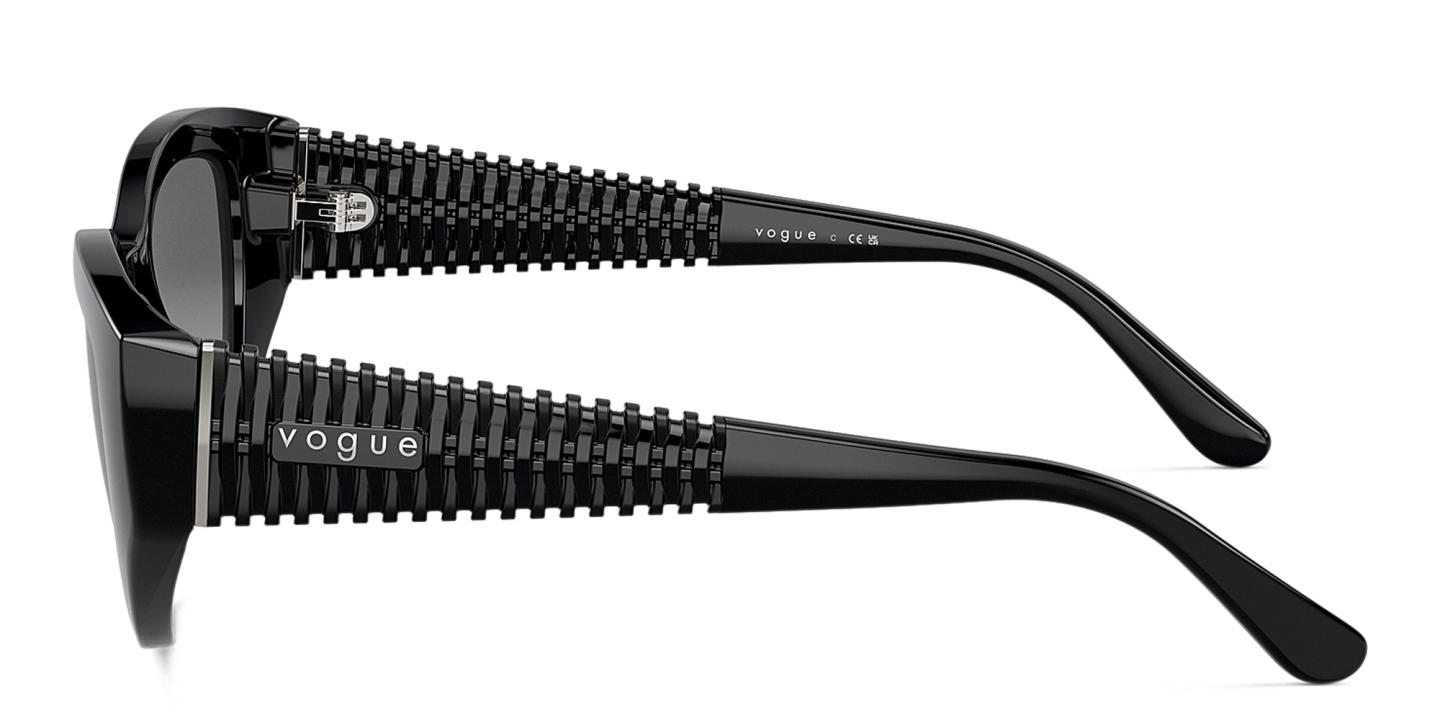 Vogue Eyewear Logo Signature Cat-Eye Sunglasses in Black – Product Photo 2