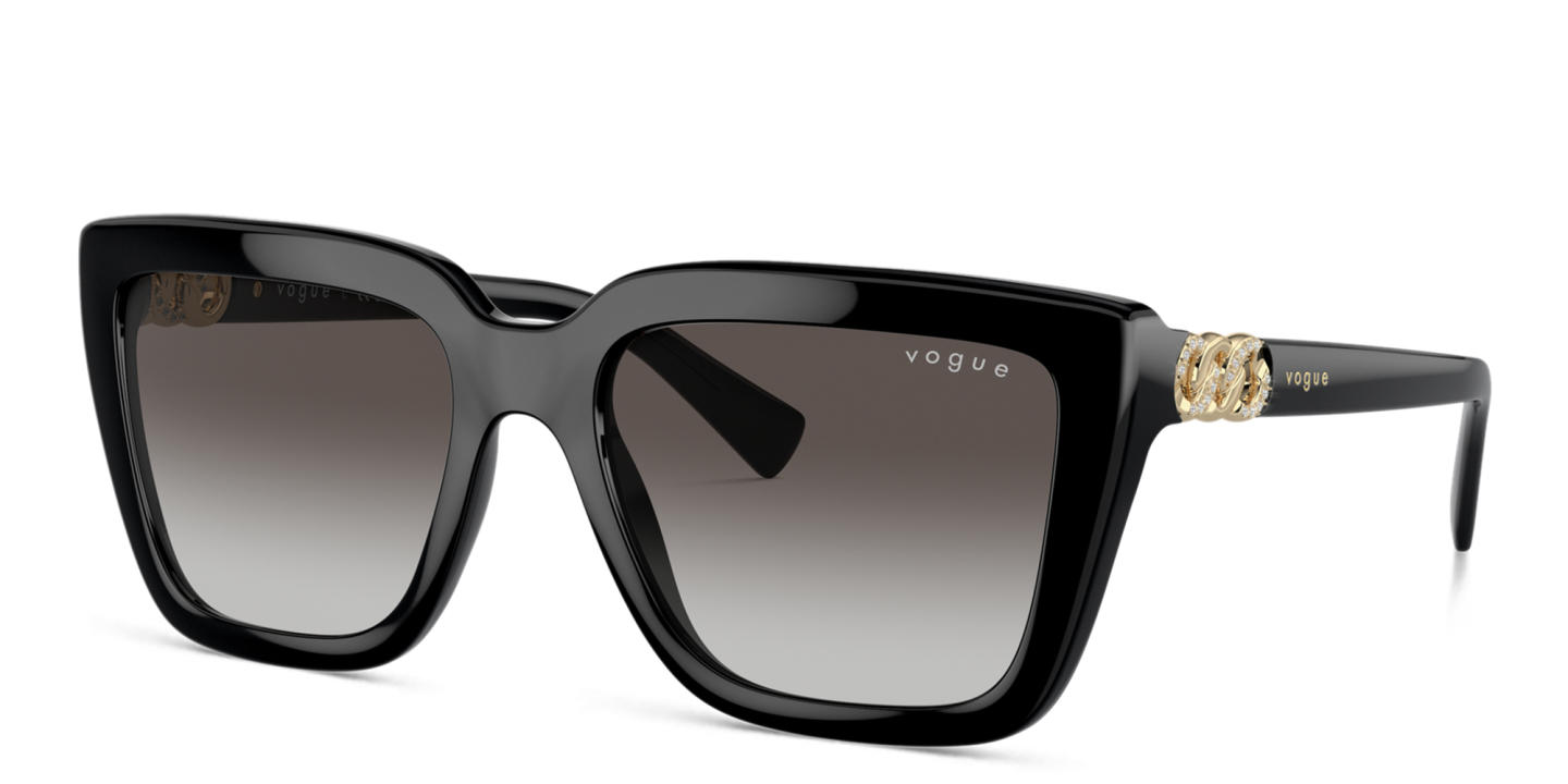 Vogue Eyewear Rhinestone-Embellished Butterfly Sunglasses in Black – Product Photo 1