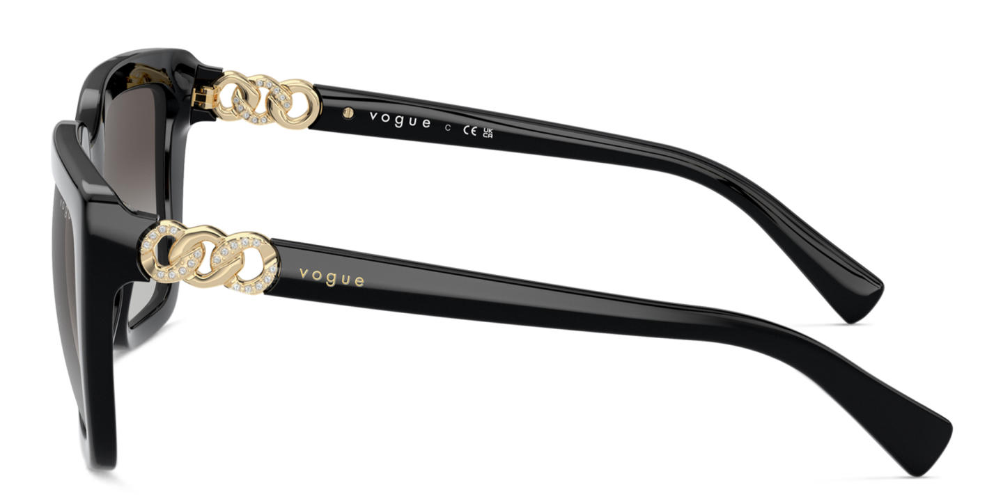 Vogue Eyewear Rhinestone-Embellished Butterfly Sunglasses in Black – Product Photo 2