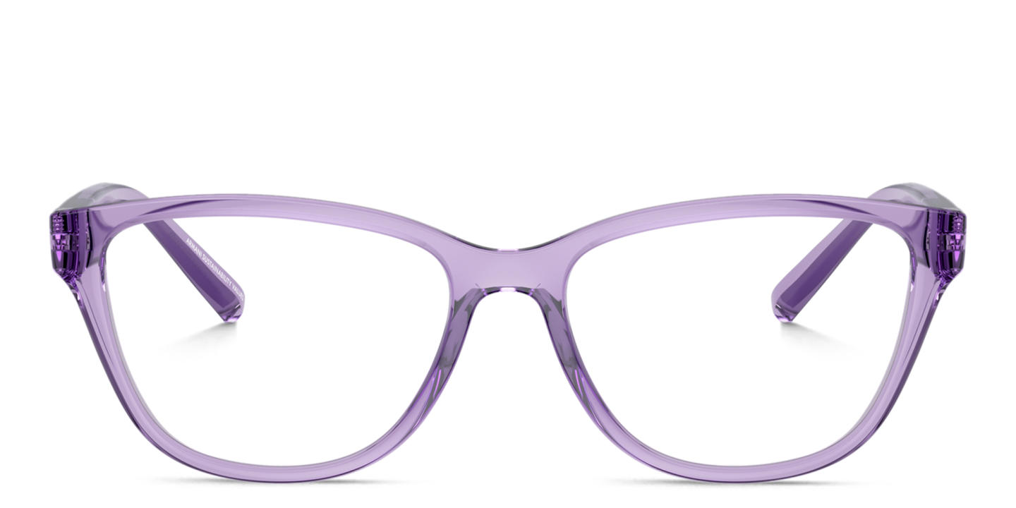 Armani Exchange Logo Cat-Eye Eyeglasses in Purple – Product Photo 0