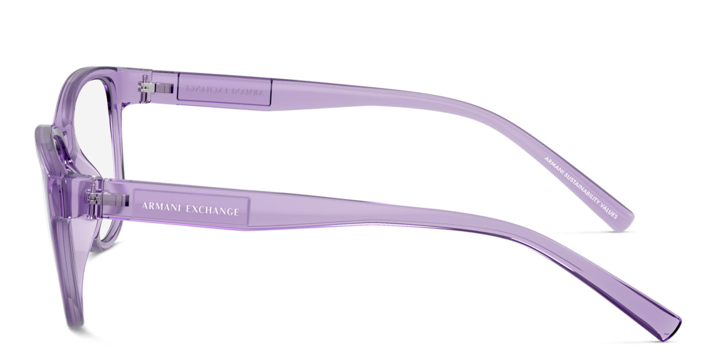 Armani Exchange Logo Cat-Eye Eyeglasses in Purple – Product Photo 2