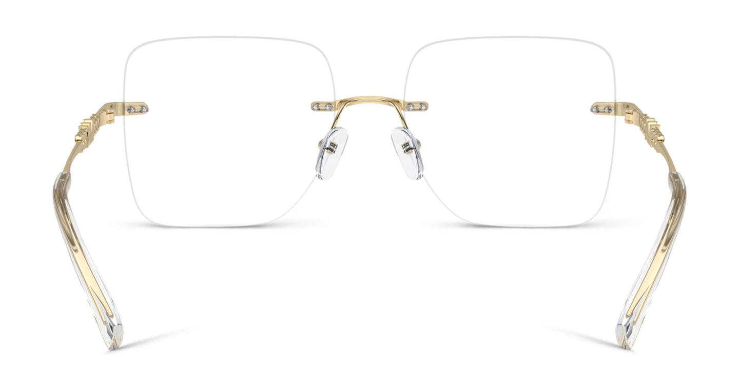 Michael Kors Giverny Rimless Square Eyeglasses in Gold – Product Photo 3