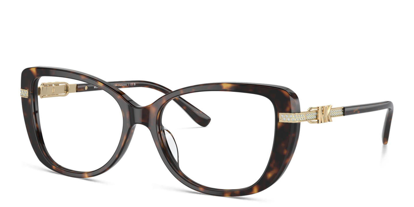 Shop Michael Kors Formentera Cat-Eye Eyeglasses in Tortoise online.
