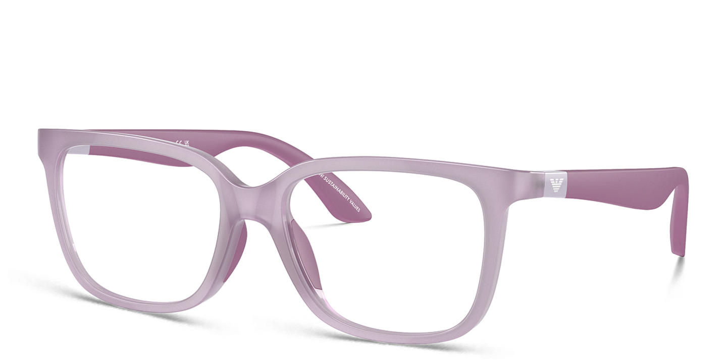 Emporio Armani Eaglo Logo Kids Pillow Eyeglasses in Purple – Product Photo 1