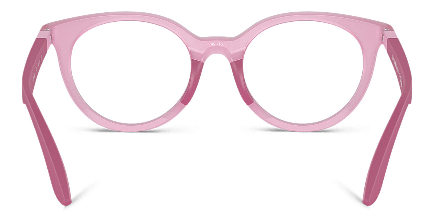 تسوق نظارات طبية طراز بانتوس للأطفال بشعار النسر امبوريو ارماني جونيور بلون زهري أونلاين.