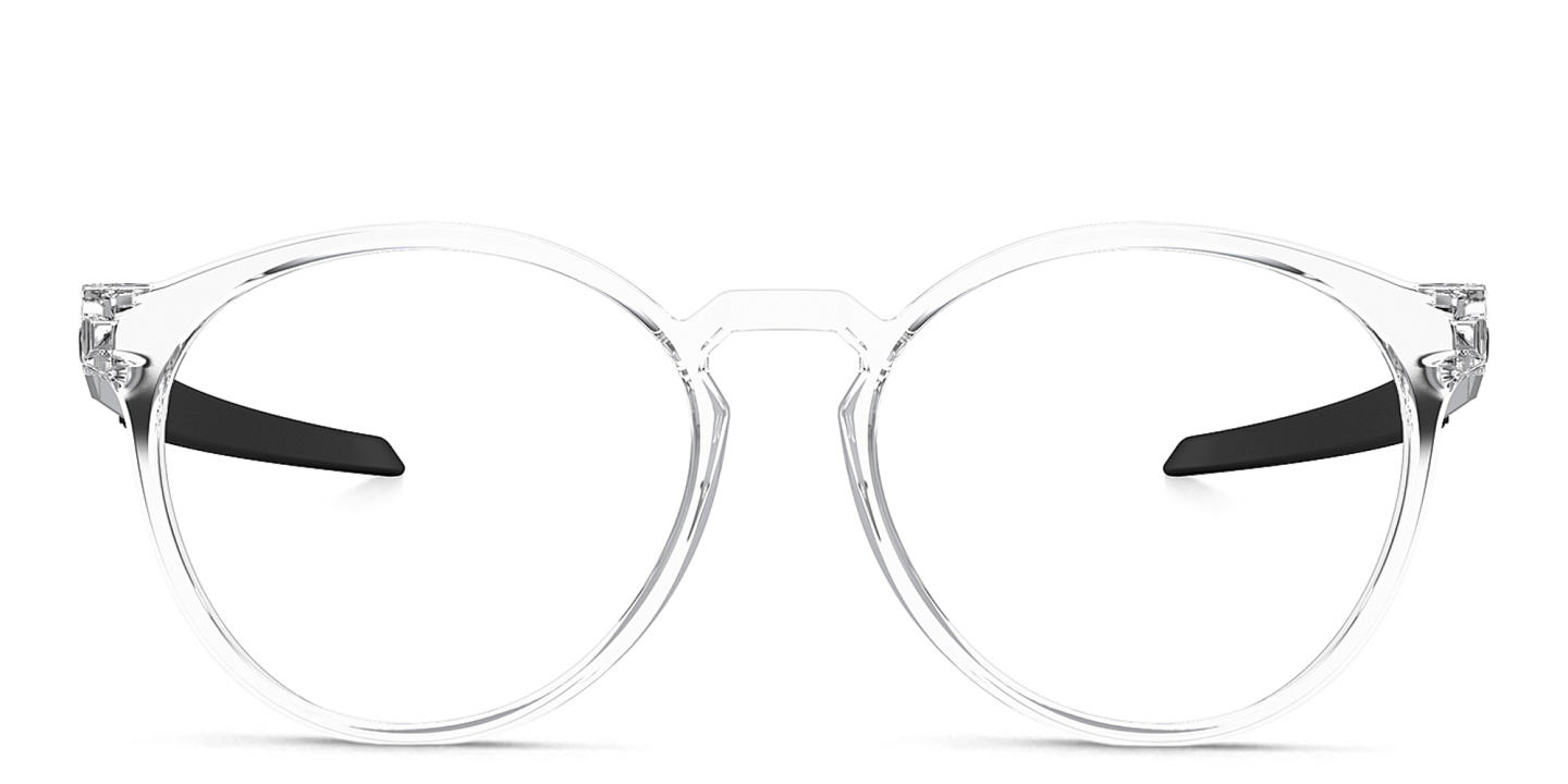 Shop Oakley Exchange R Round Eyeglasses in Clear online.