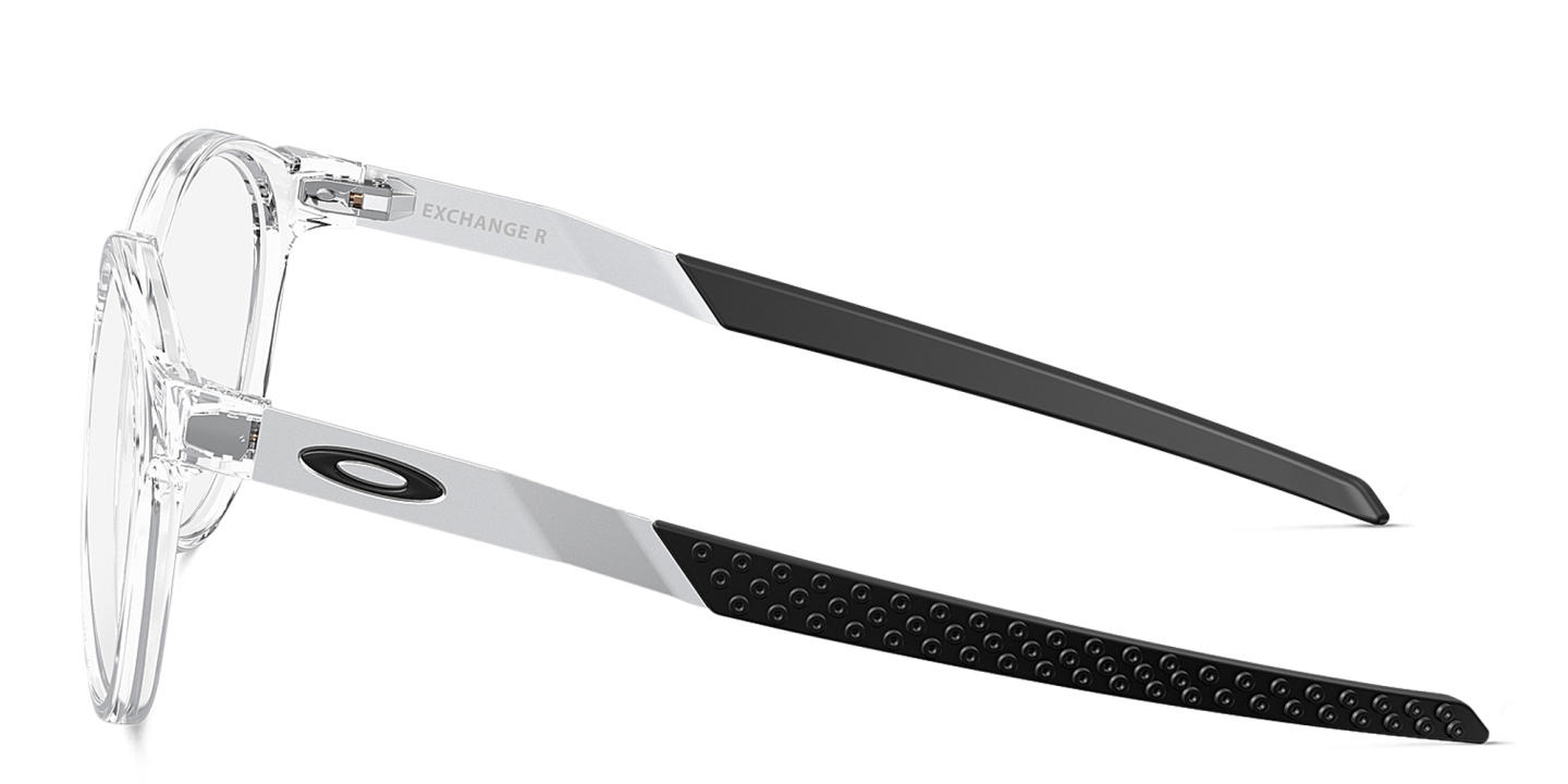Shop Oakley Exchange R Round Eyeglasses in Clear online.