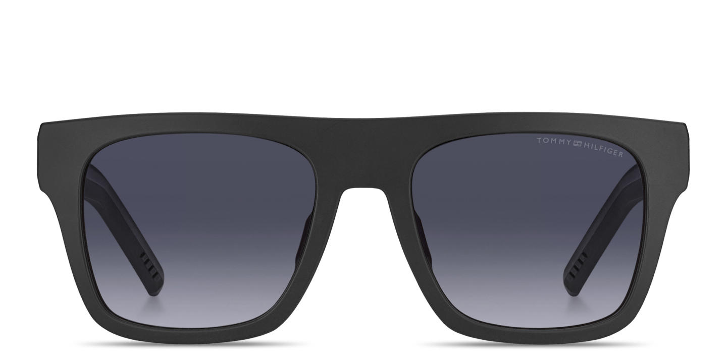 Shop Tommy Hilfiger Logo Square Sunglasses in Grey online.
