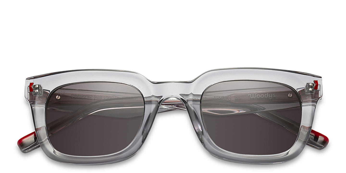 Shop Woodys Maideu Square Sunglasses in Clear online.
