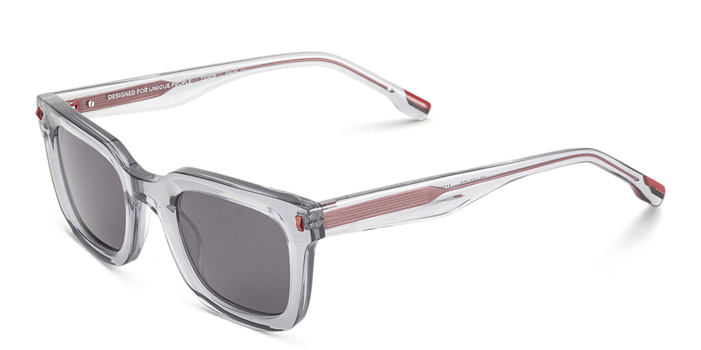Woodys Maideu Square Sunglasses in Clear – Product Photo 1
