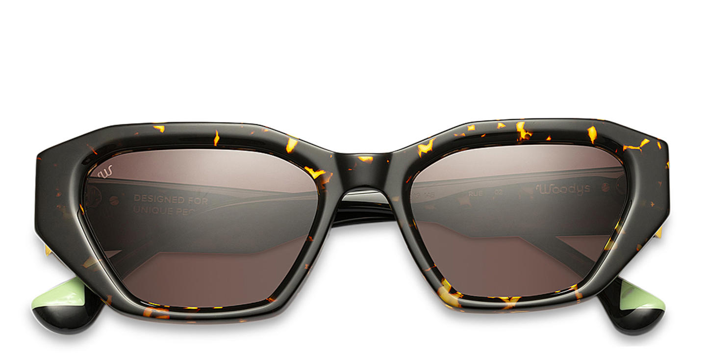 Woodys Rue Cat-Eye Sunglasses in Havana – Product Photo 0