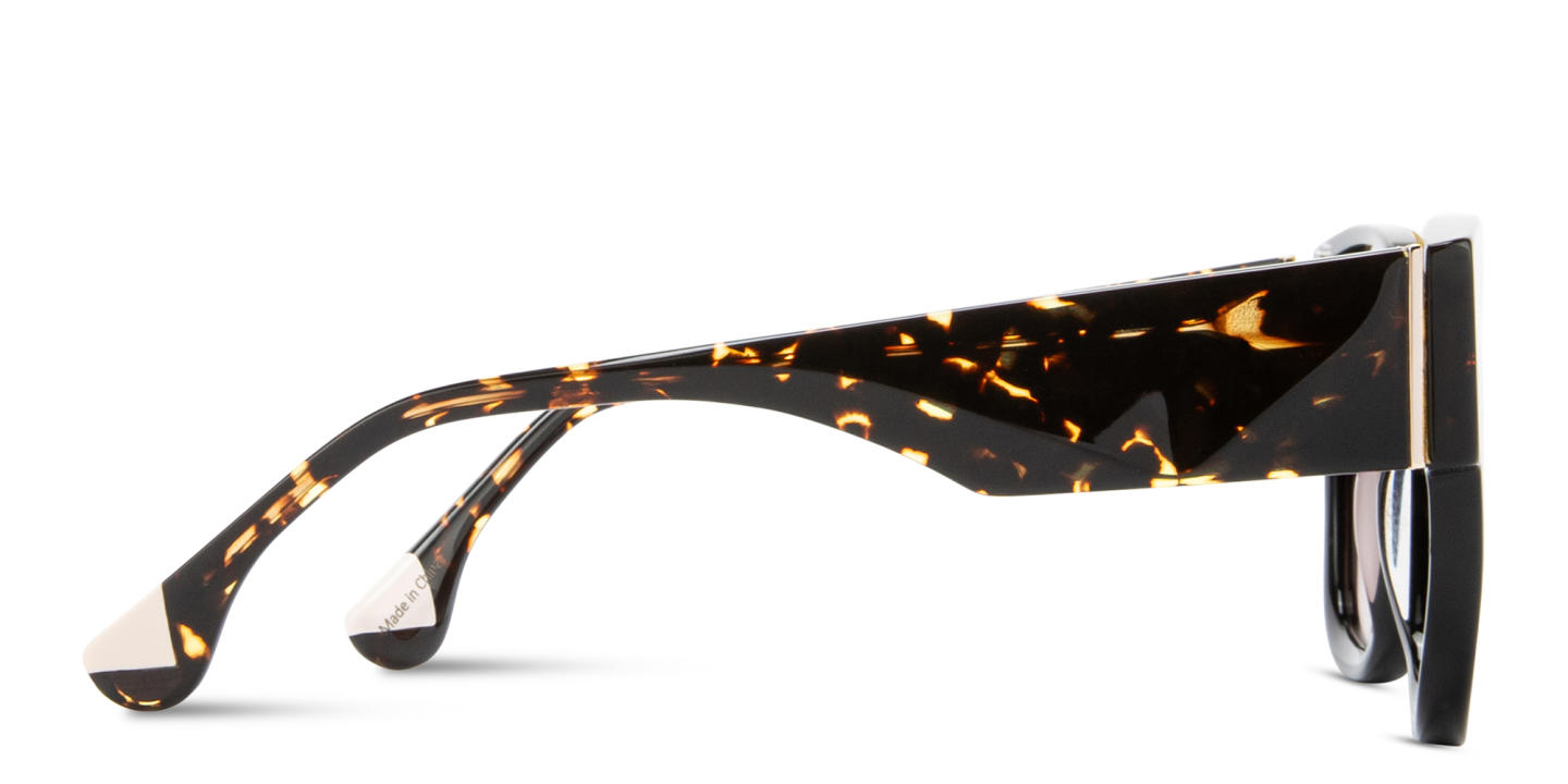 Shop Woodys Linda Square Sunglasses in Black online.