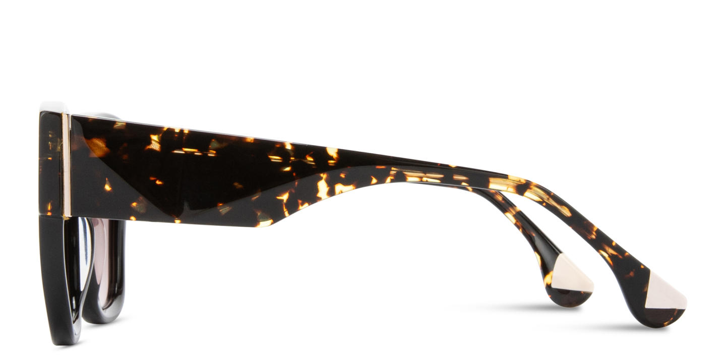 Shop Woodys Linda Square Sunglasses in Black online.