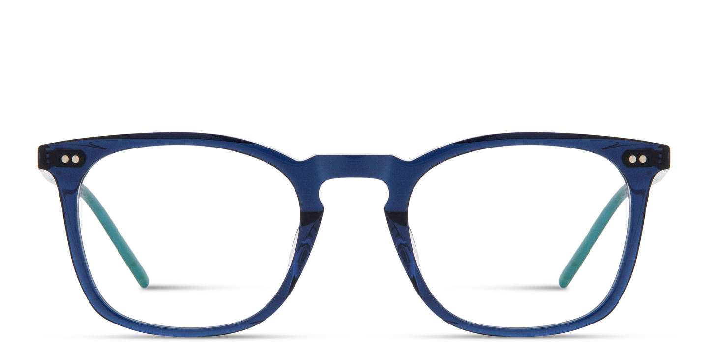 Shop Modo Unisex Square Eyeglasses in Transparent dark blue online.