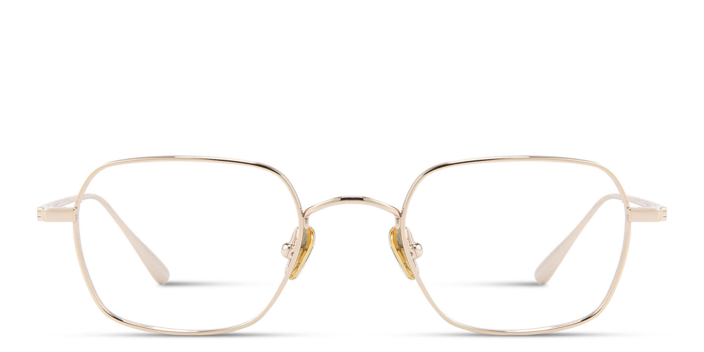 Shop Modo Unisex Rectangle Eyeglasses in Gold online.