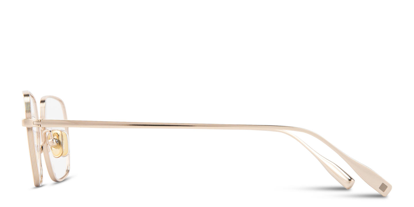 Shop Modo Unisex Rectangle Eyeglasses in Gold online.