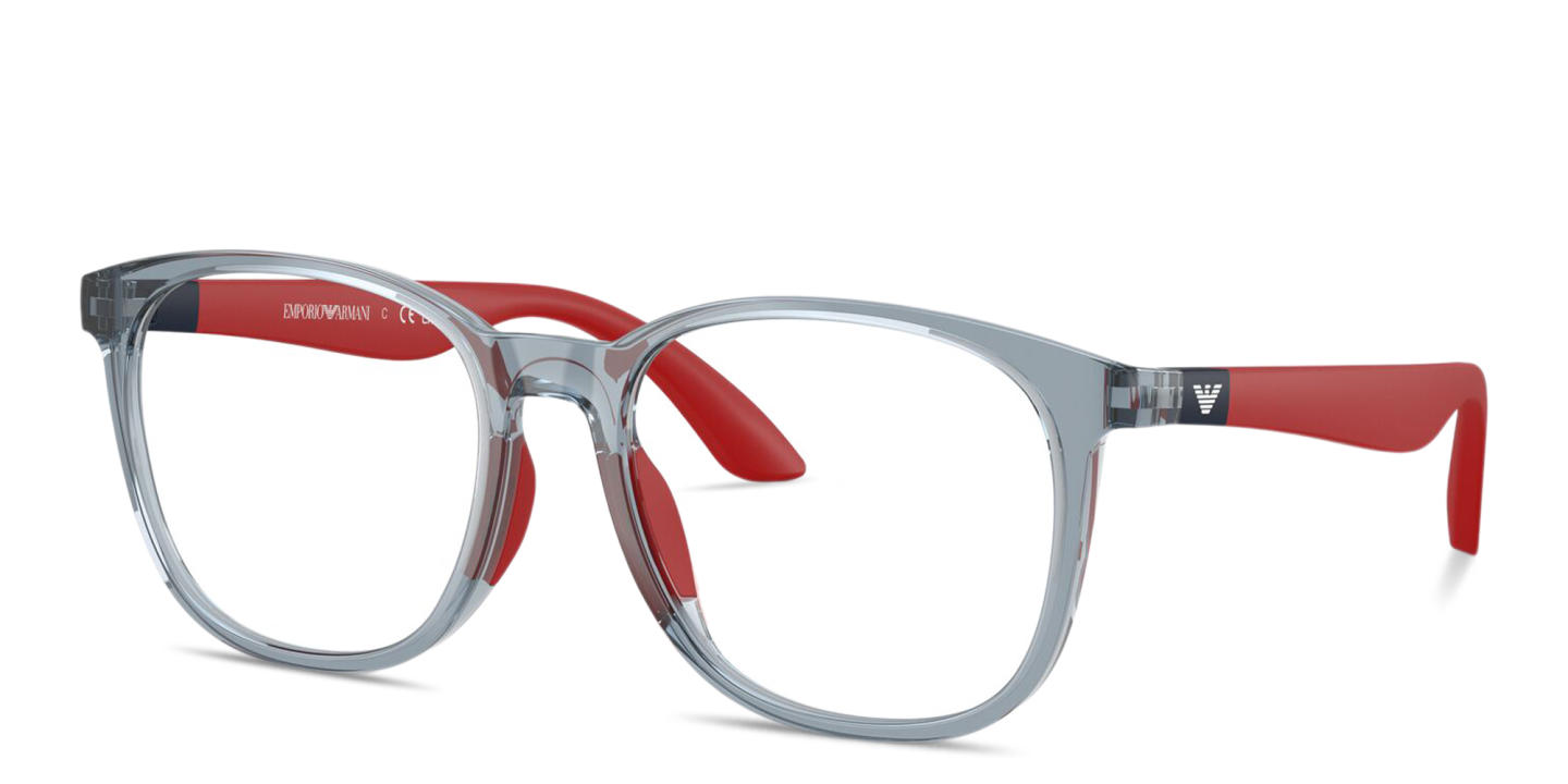 Emporio Armani Eagle Logo Kids Panthos Eyeglasses in Blue – Product Photo 1