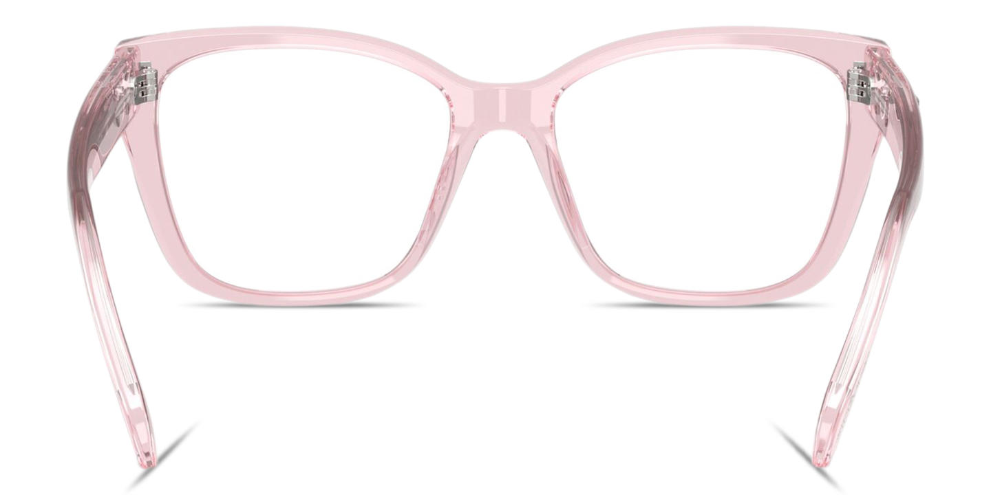 Shop Swarovski Crystal-Embellished Irregular Eyeglasses in Pink online.