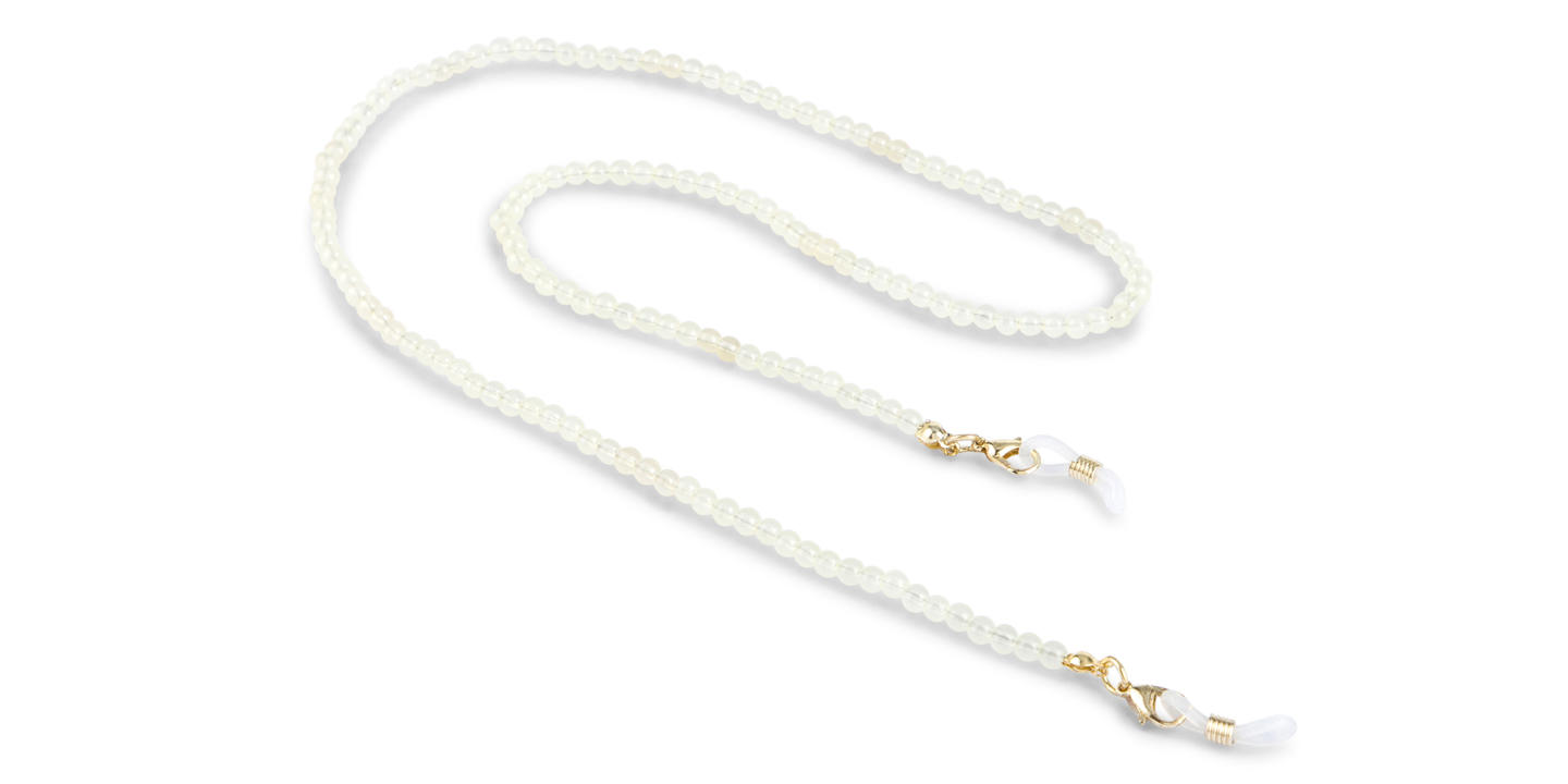 Unchained Society White Beads Unisex Glasses Chain – Product Photo 0