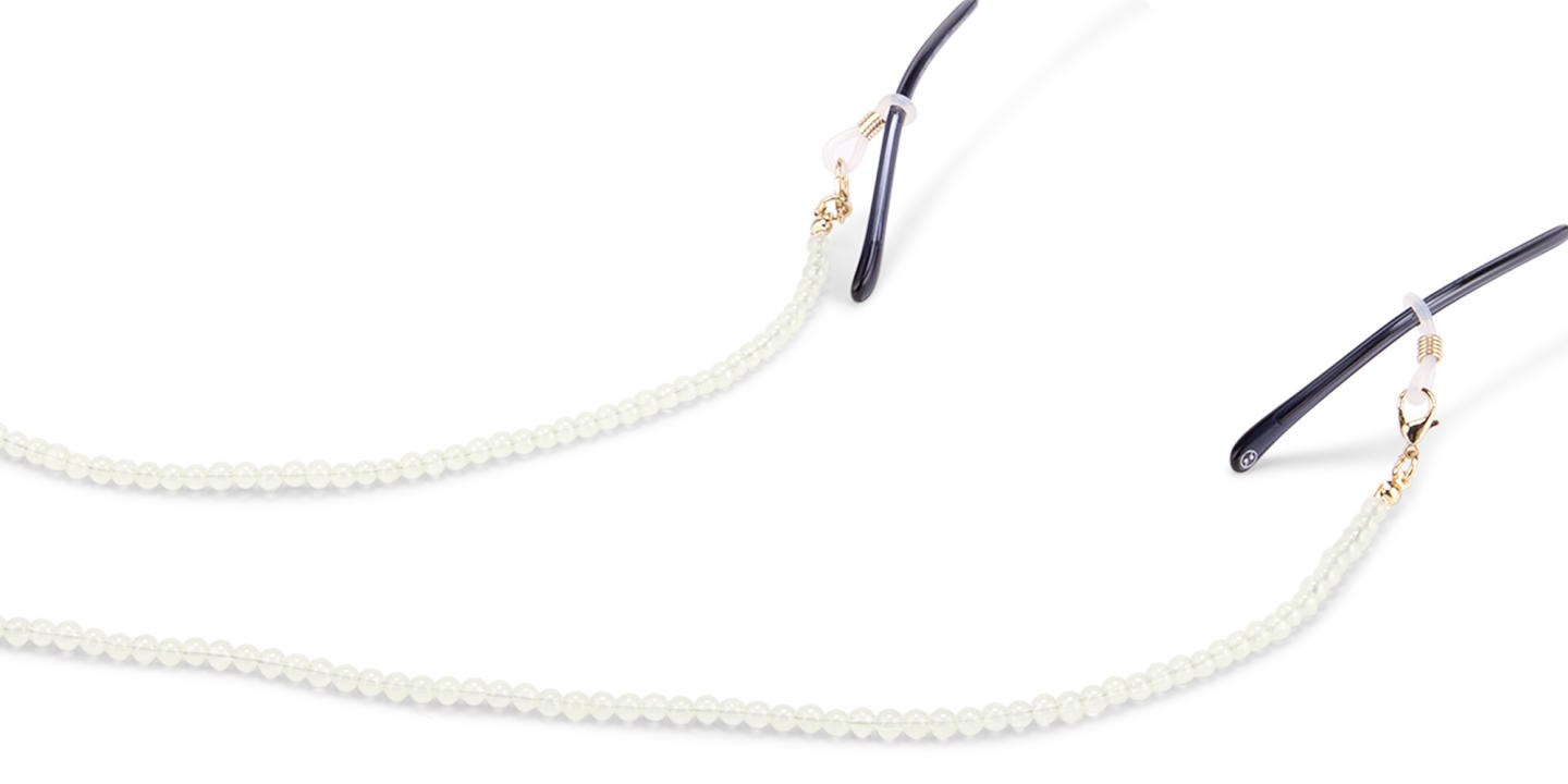 Unchained Society White Beads Unisex Glasses Chain – Product Photo 2