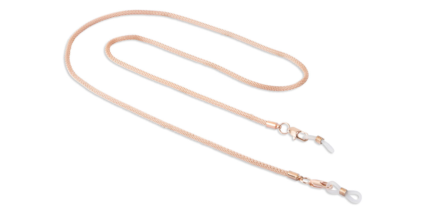 Unchained Society Unisex Rose Gold Metal Snake Glasses Chain – Product Photo 0