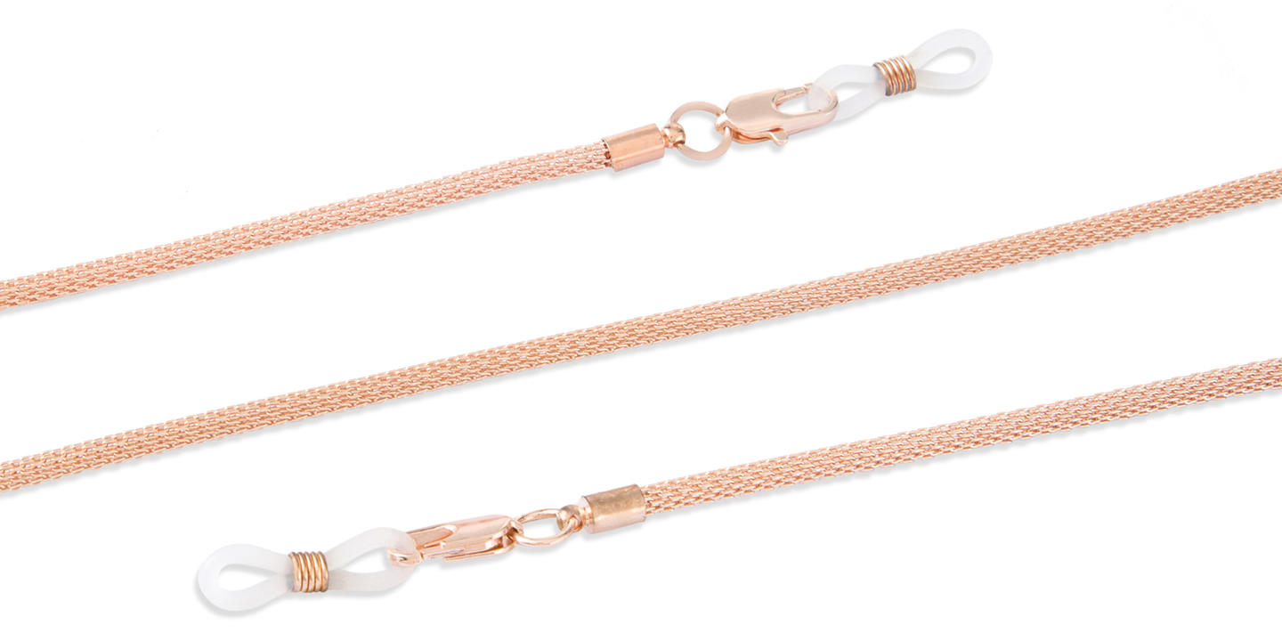 Unchained Society Unisex Rose Gold Metal Snake Glasses Chain – Product Photo 1