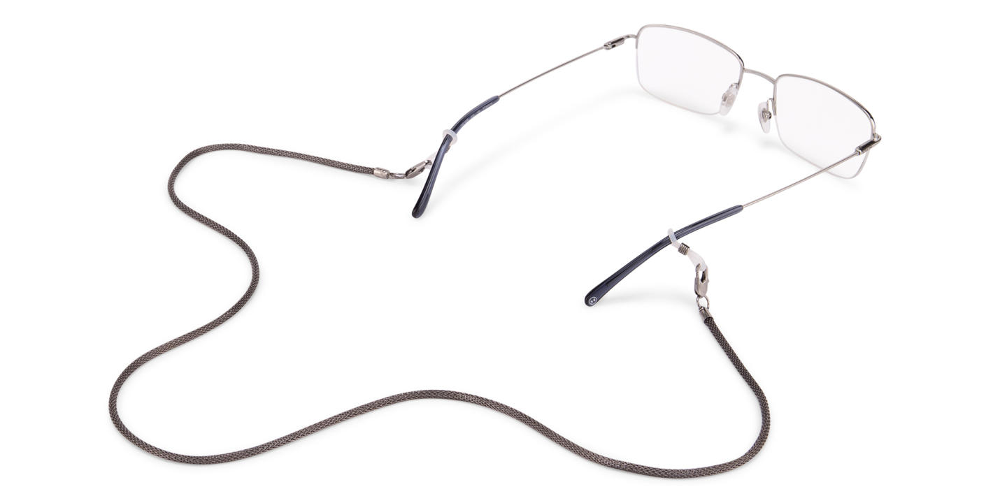 سلسلة نظارات للجنسين من المعدن الأسود بنقشة جلد الثعبان من انتشيند سوسايتي - صورة المنتج 3