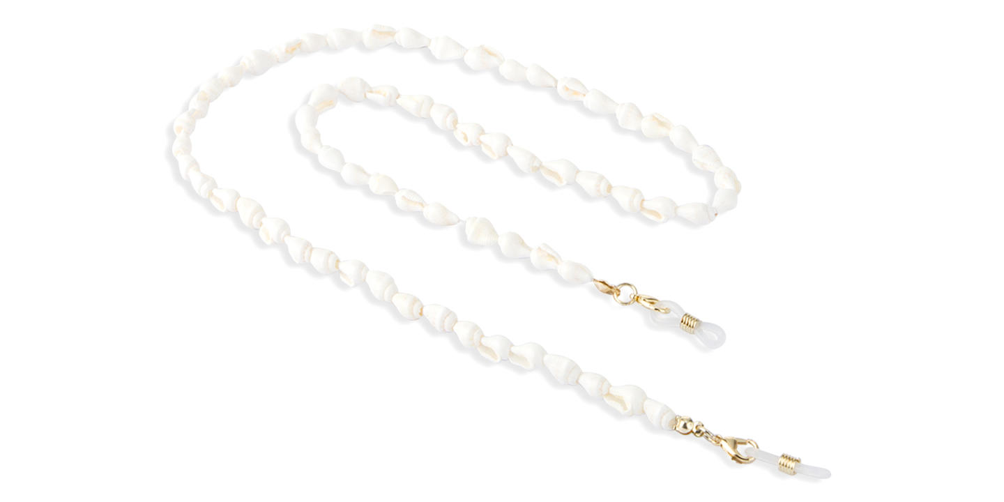 Unchained Society White Seashells Unisex Glasses Chain – Product Photo 0