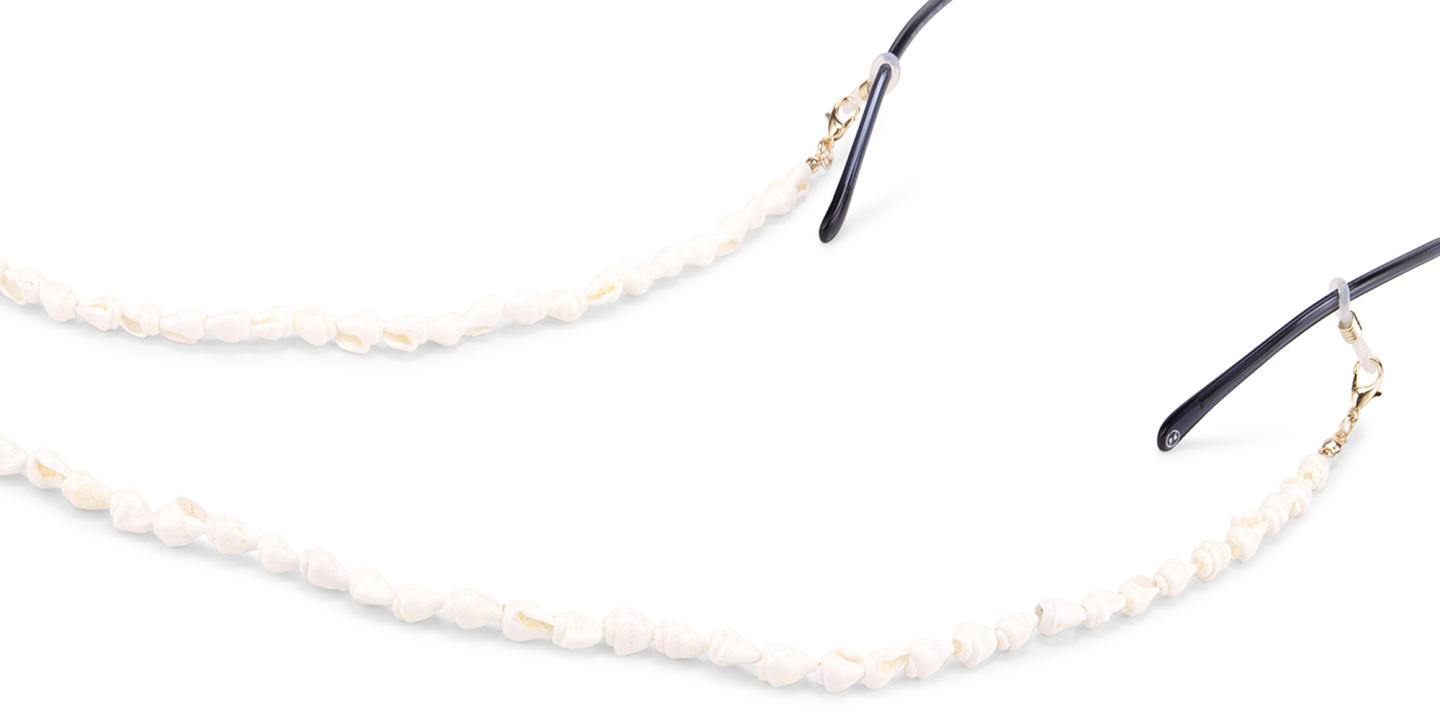 Unchained Society White Seashells Unisex Glasses Chain – Product Photo 2