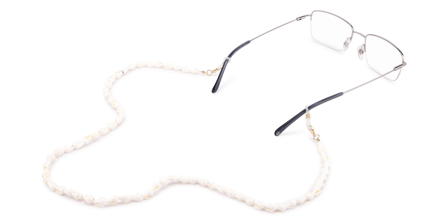 Unchained Society White Seashells Unisex Glasses Chain – Product Photo 3