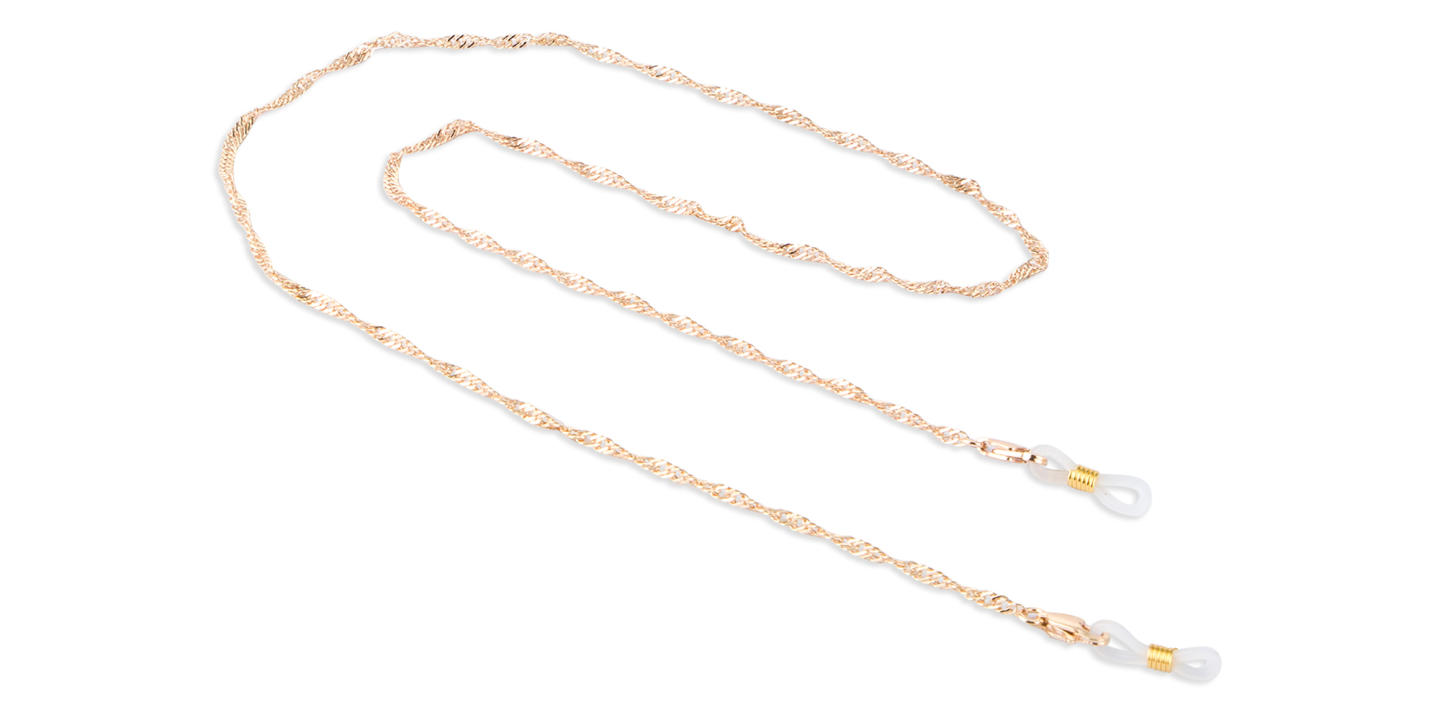 Unchained Society Unisex Twisted Gold Metal Glasses Chain – Product Photo 0