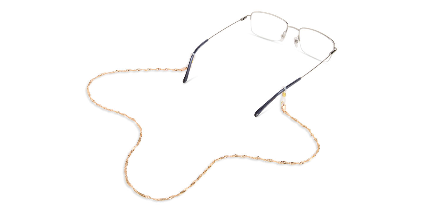 Unchained Society Unisex Twisted Gold Metal Glasses Chain – Product Photo 3