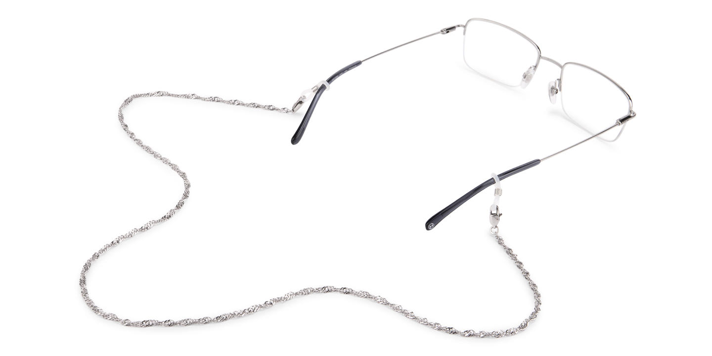 Unchained Society Unisex Twisted Silver Metal Glasses Chain – Product Photo 3