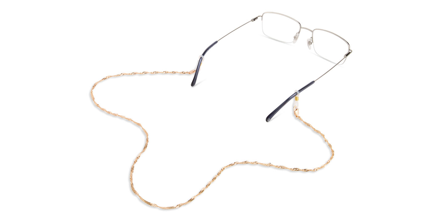 Unchained Society Unisex Twisted Rose Gold Metal Glasses Chain – Product Photo 3