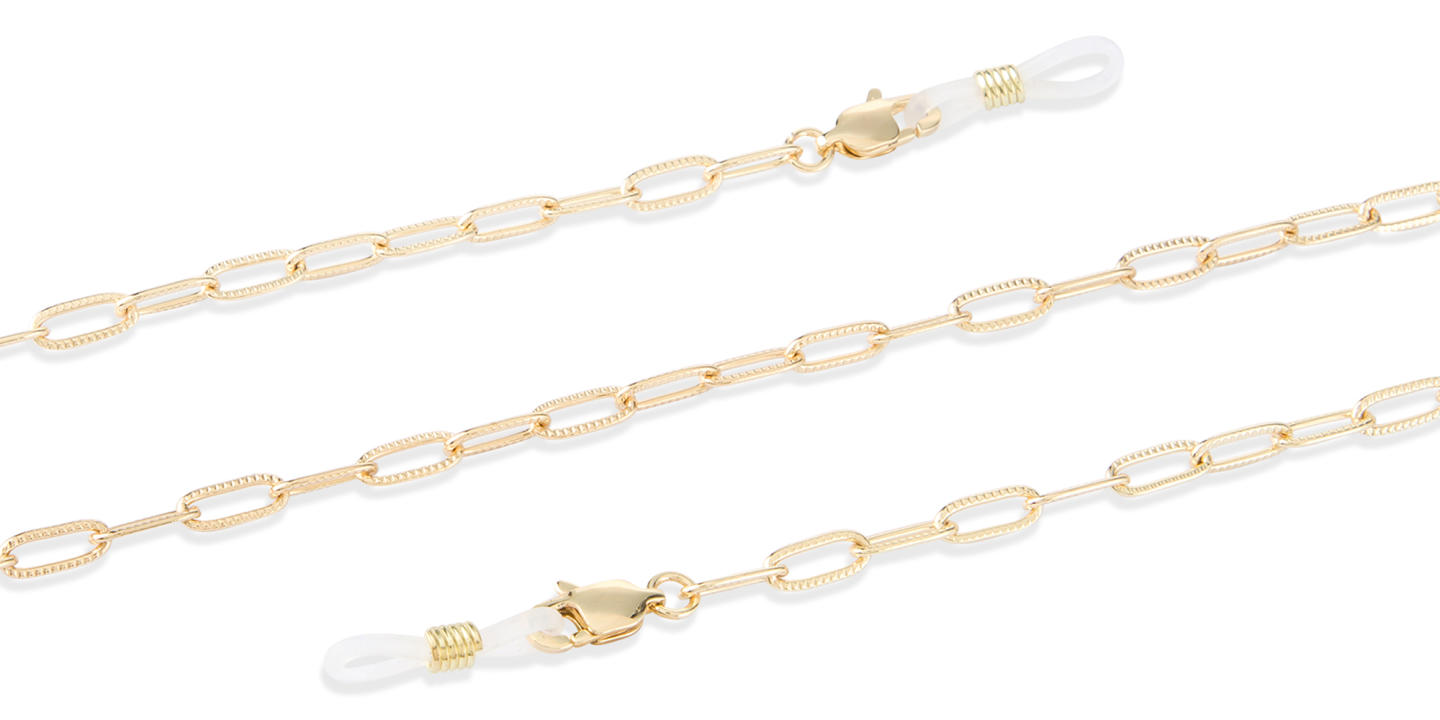 Unchained Society Unisex Gold Metal Big Link Glasses Chain – Product Photo 1