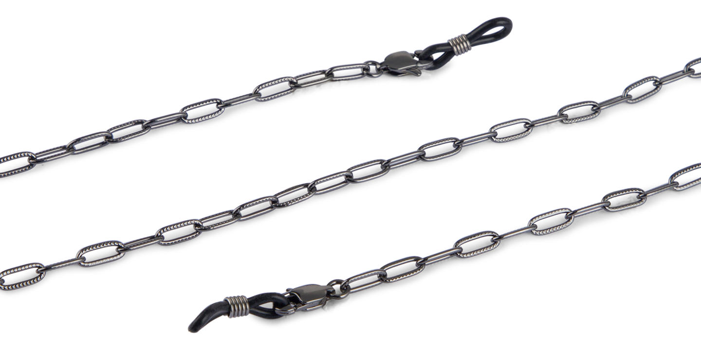 Unchained Society Unisex Black Metal Big Link Glasses Chain – Product Photo 1