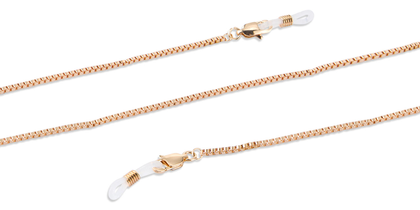 Unchained Society Unisex Rose Gold Flat Glasses Chain – Product Photo 1