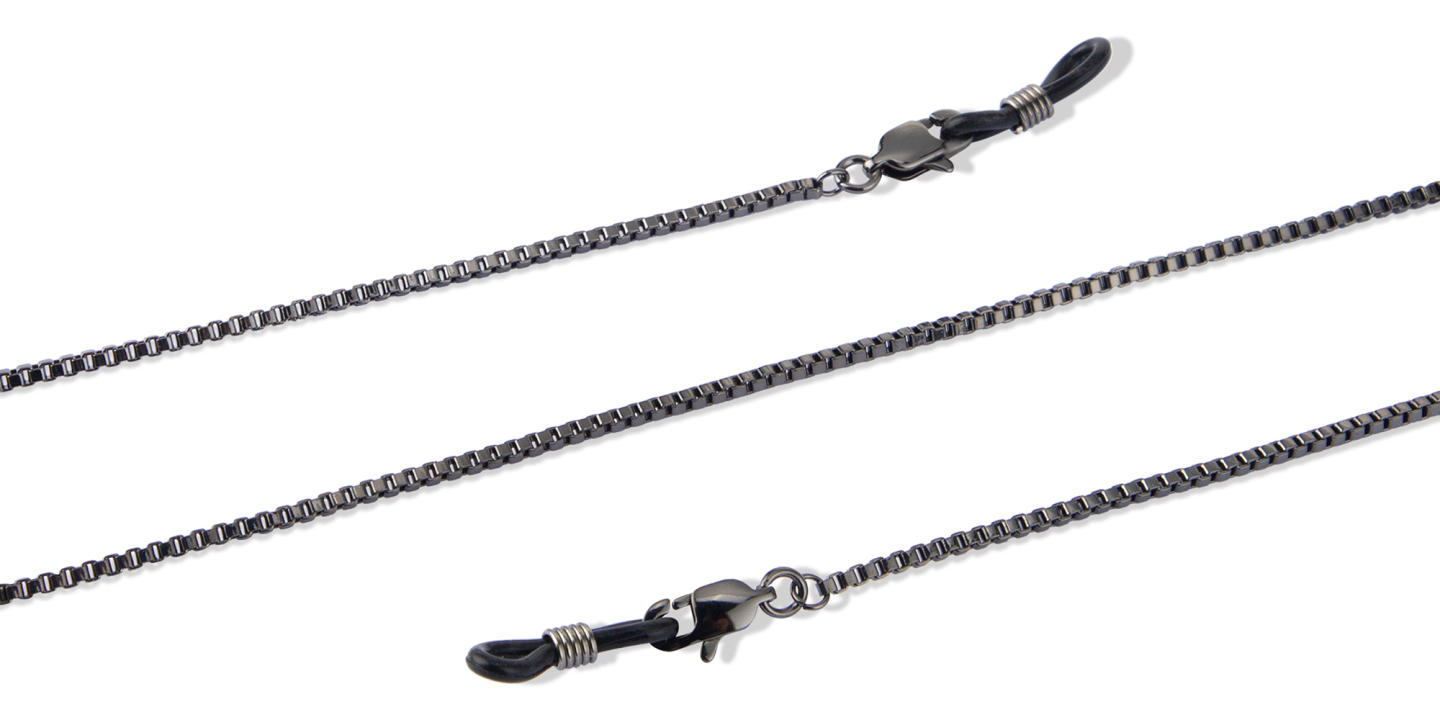 Unchained Society Unisex Black Flat Glasses Chain – Product Photo 1
