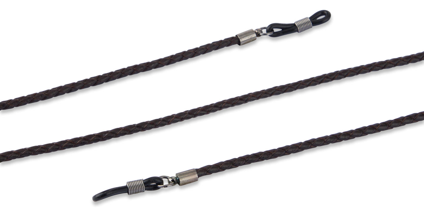 Unchained Society Unisex Brown Leather Glasses Cord – Product Photo 1