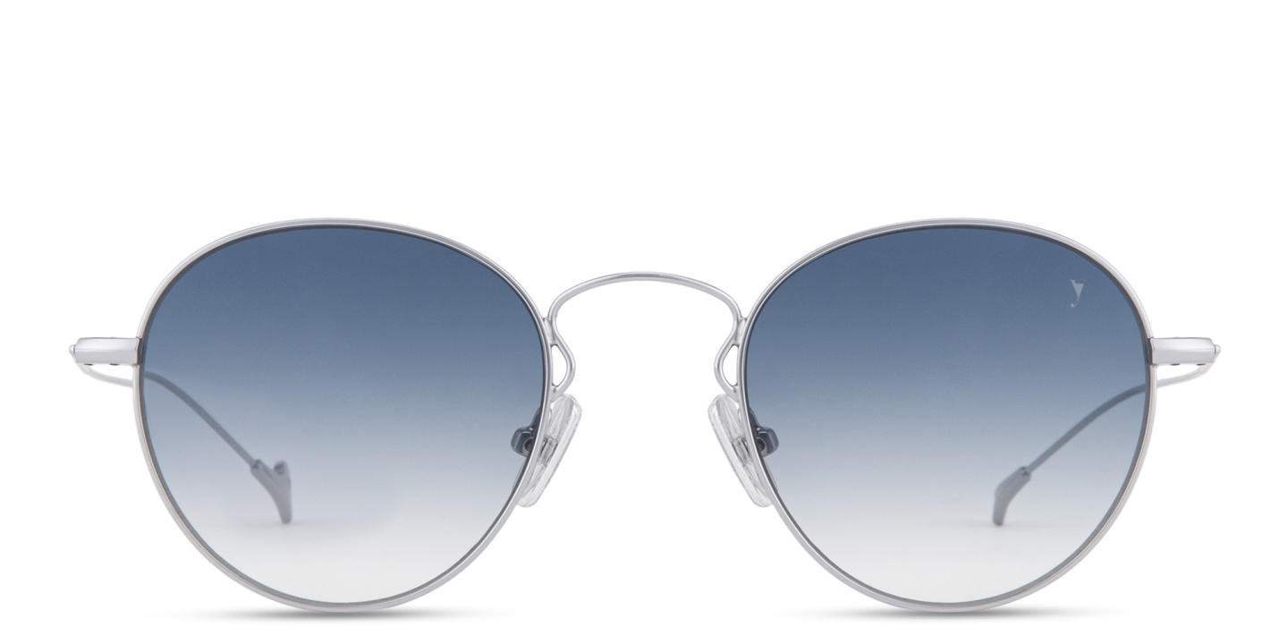 Shop Eyepetizer Julien Unisex Round Sunglasses in Silver online.