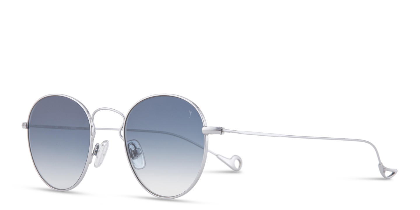 Shop Eyepetizer Julien Unisex Round Sunglasses in Silver online.